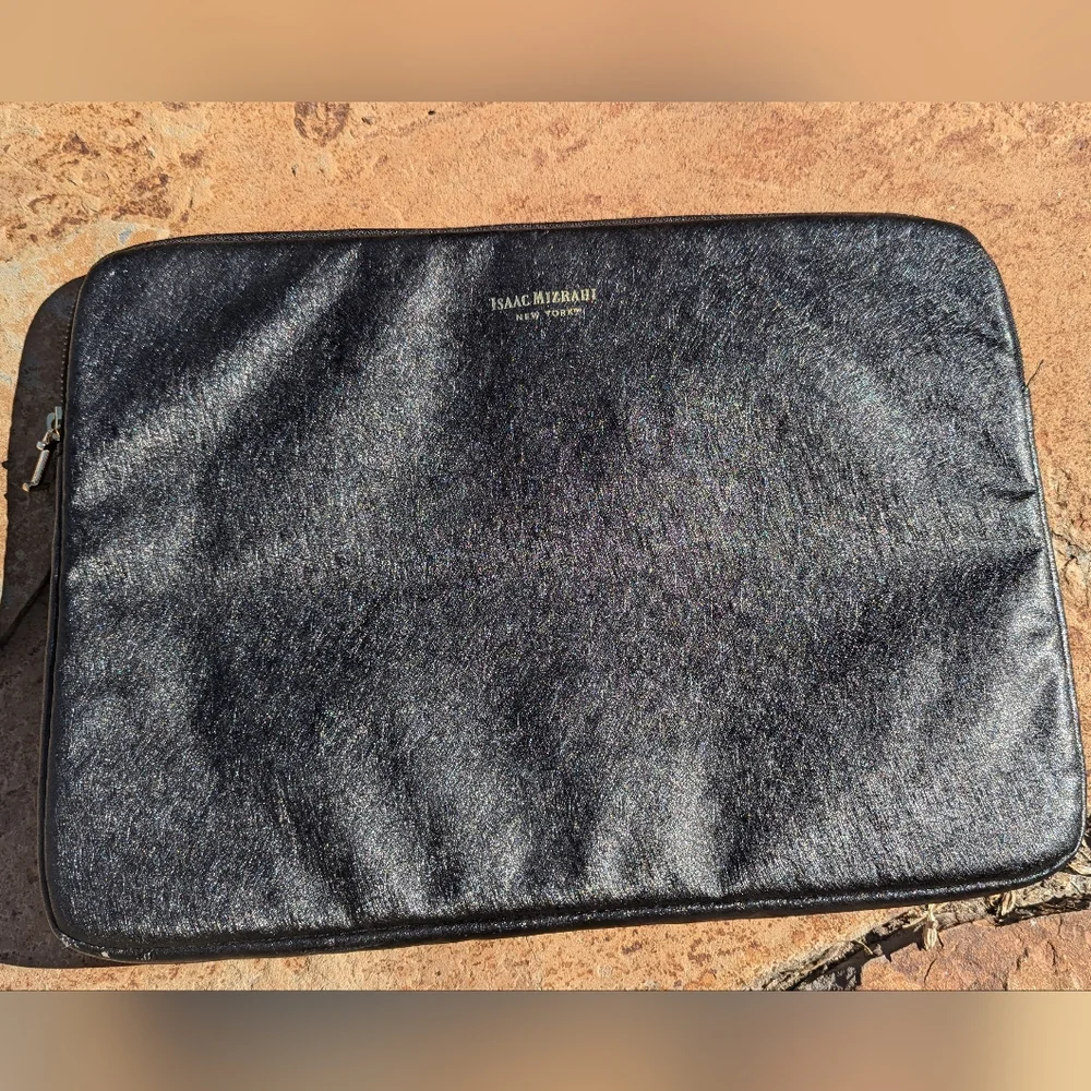 Isaac Mizrahi New York laptop large iPad or a notebook PC Leather padded cover